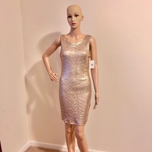 Matte Gold sequin dress